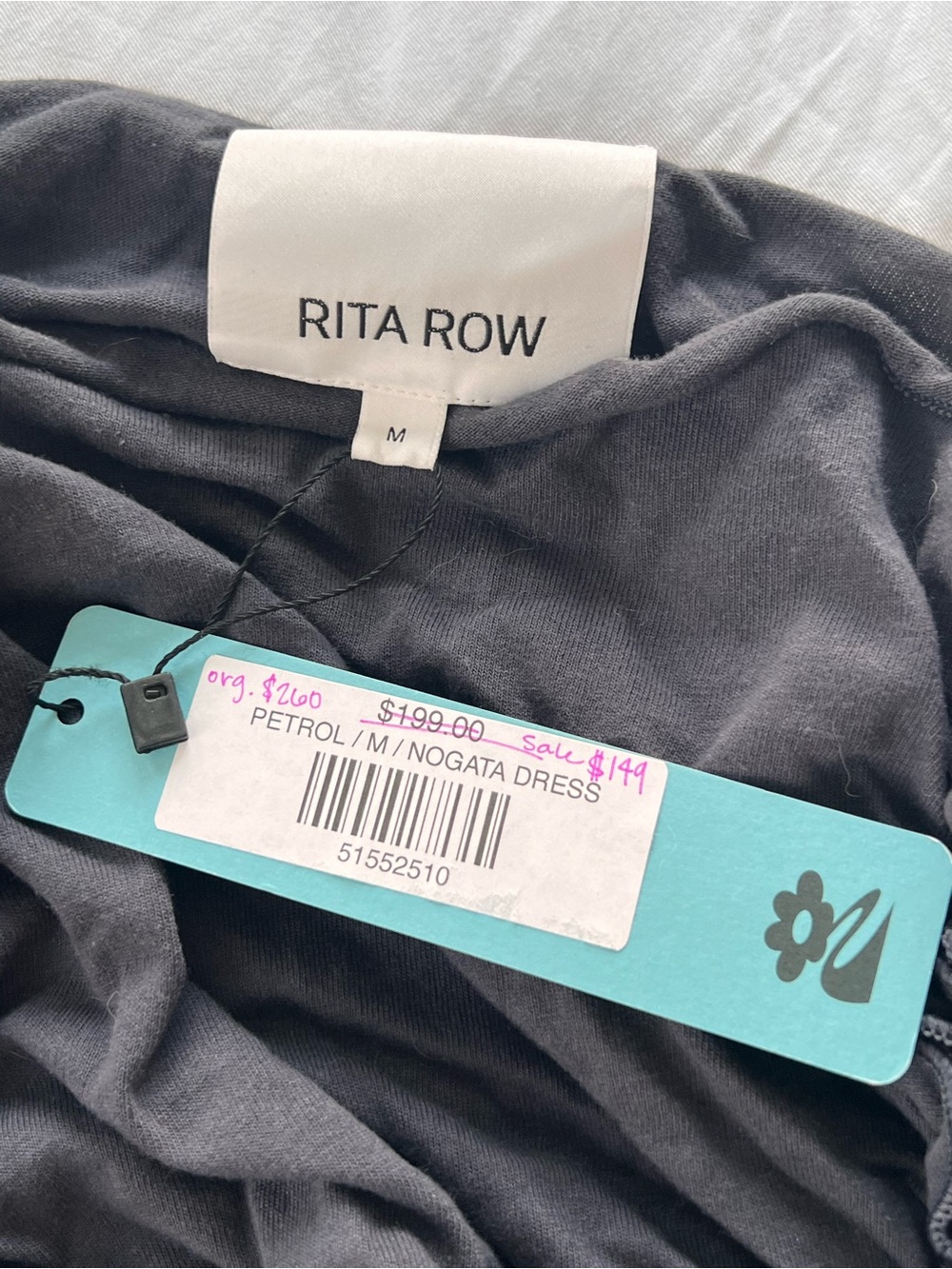 Rita Row Nogata Dress in Petrol - Picture 7 of 7